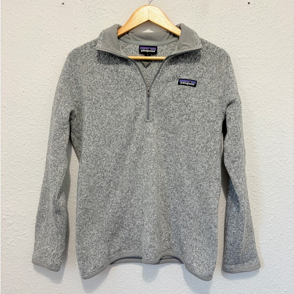 Patagonia Better Sweater Quarter Zip Gray Women's Hiking Outdoor Gorpcore